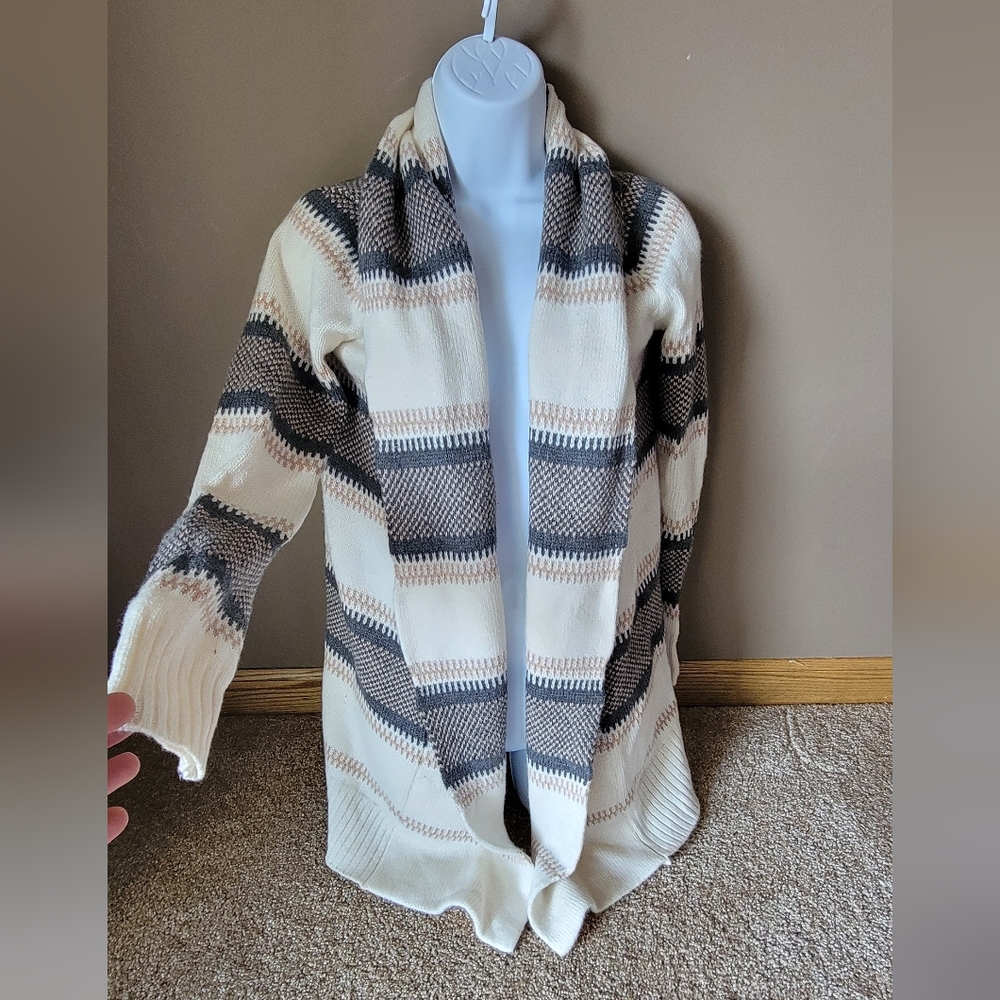 Striped Cardigan Comfy Cozy Women's Sweater Size XS